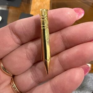 Vintage Gold Tone Number 2 Pencil Brooch Pin